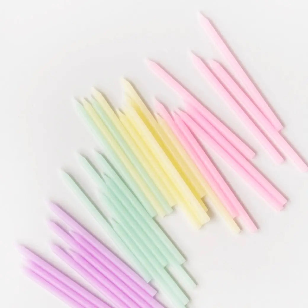 Pastel Rainbow Birthday Candles
